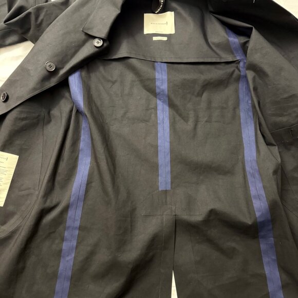 MACKINTOSHI black Oxford bonded cotton trench coat  size 40 $1195 + tax - Picture 12 of 16